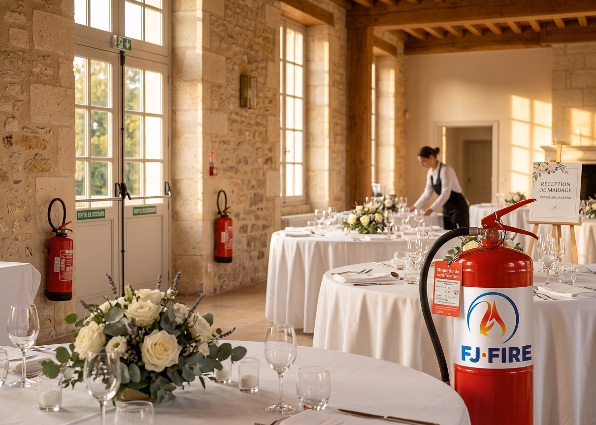 Combien d'extincteurs pour une salle de réception ou un mariage ?