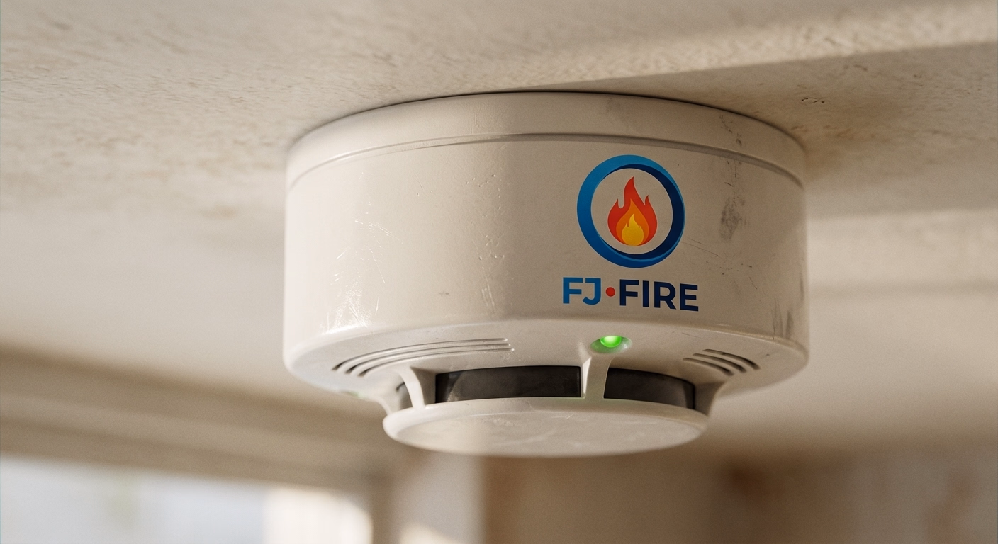 Détecteur de fumée DAAF installé au plafond d'une maison — obligation légale depuis 2015 en France