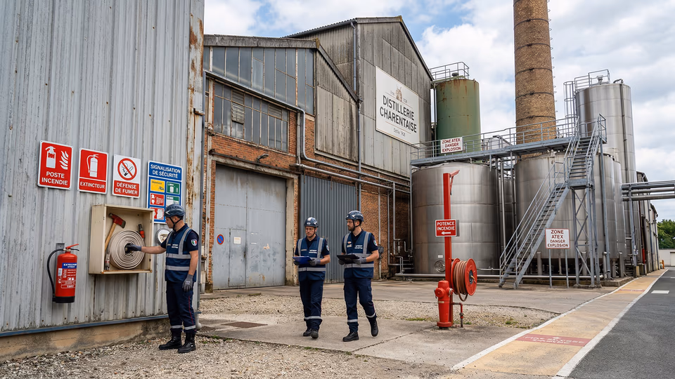 Incendie dans une distillerie en Gironde : 50 pompiers mobilisés