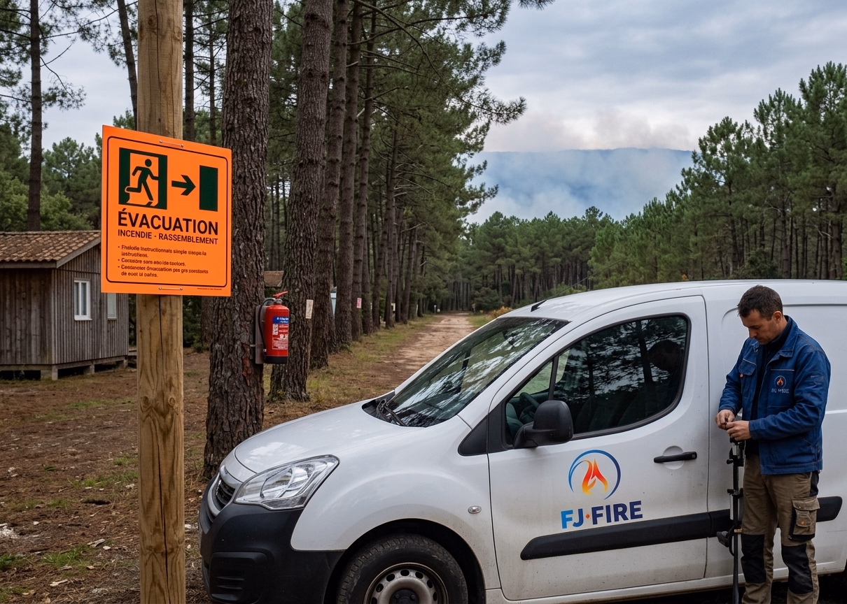 Luglon (Landes) : 60 vacanciers evacues le 14 aout 2026. Obligations ERP en zone forestiere