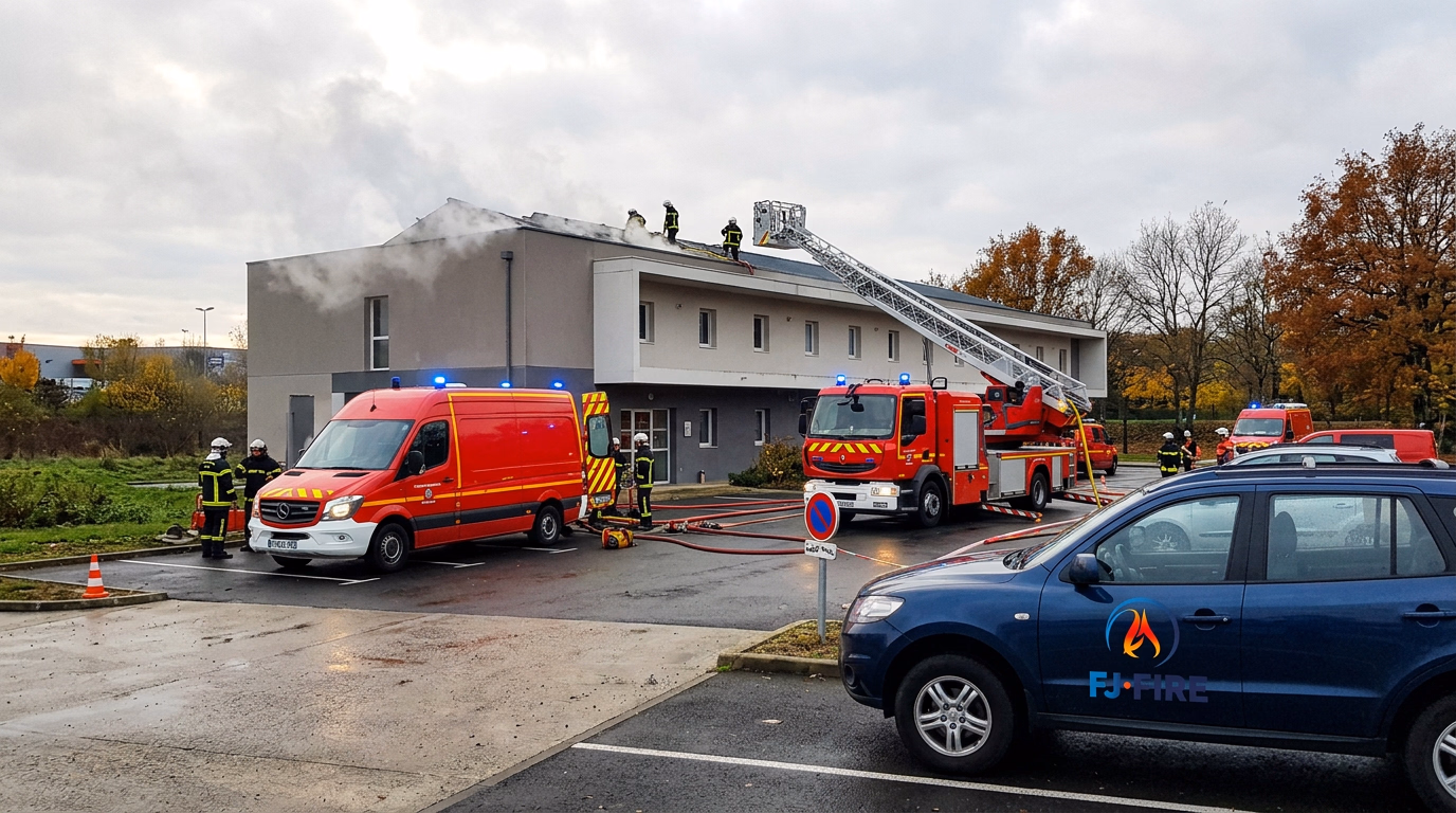 Jaunay-Marigny (Vienne) : la toiture d'un hôtel près du Futuroscope ravagée par un feu de combles