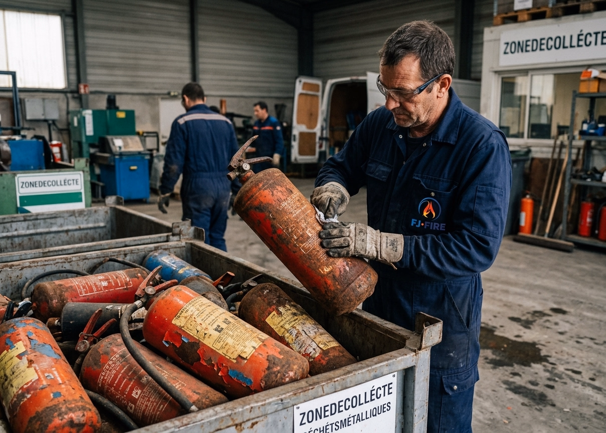 Extincteur périmé : que faire ? Recyclage et destruction réglementaire (Gironde)