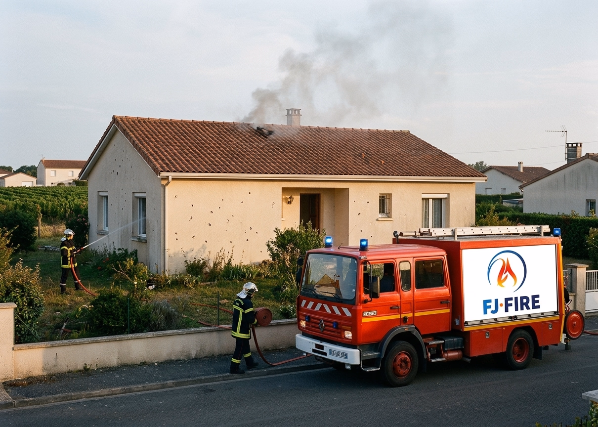 Cussac-Fort-Medoc (Gironde) : une maison prend feu, une trentaine de pompiers mobilises