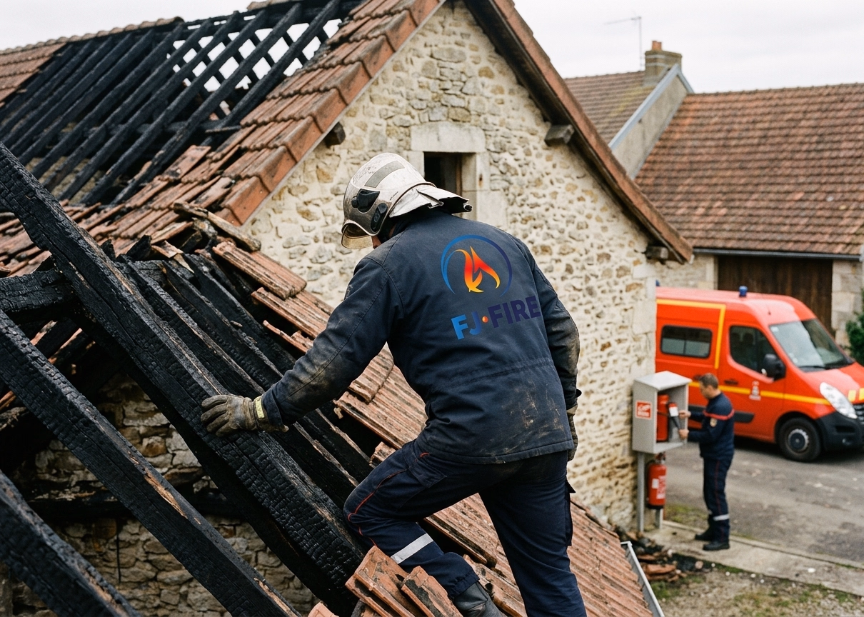 Layrac (Lot-et-Garonne) : un incendie de toiture menace trois maisons voisines, 25 pompiers mobilisés