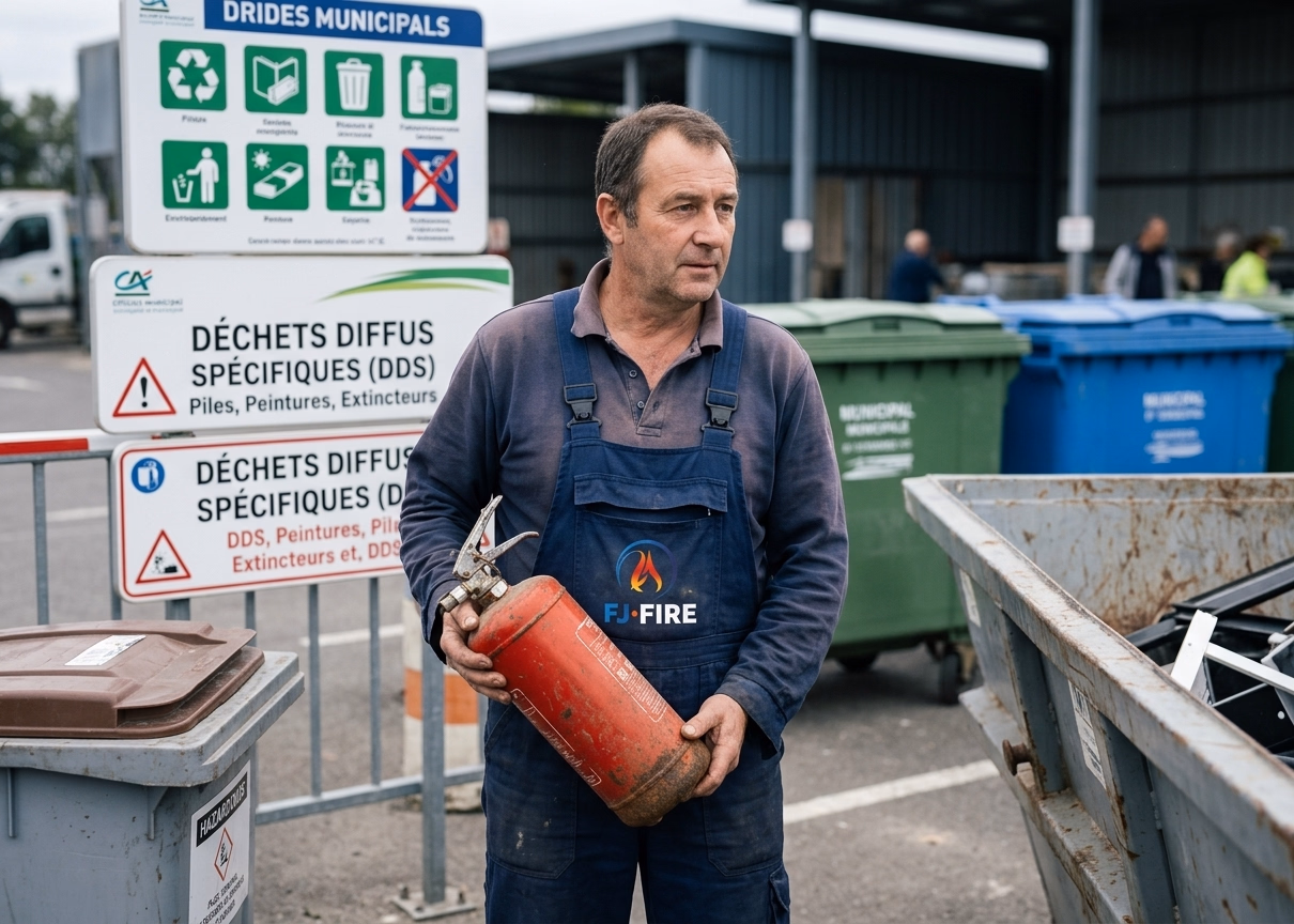 Se débarrasser d'un vieil extincteur à Bordeaux : déchèterie ou professionnel ?