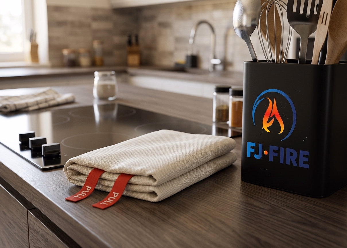 Couverture anti-feu 1m×1m cuisine — FJ Fire