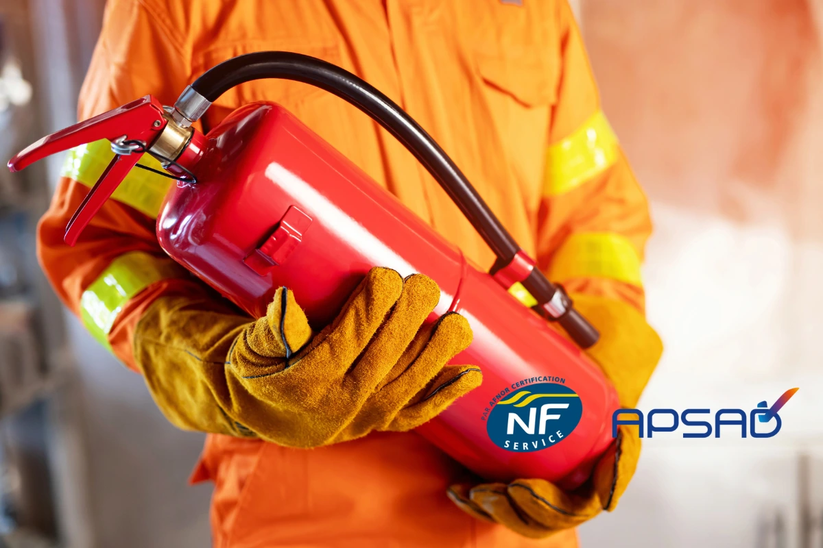 norme apsad qui definit le nombre et type extincteur en entreprise