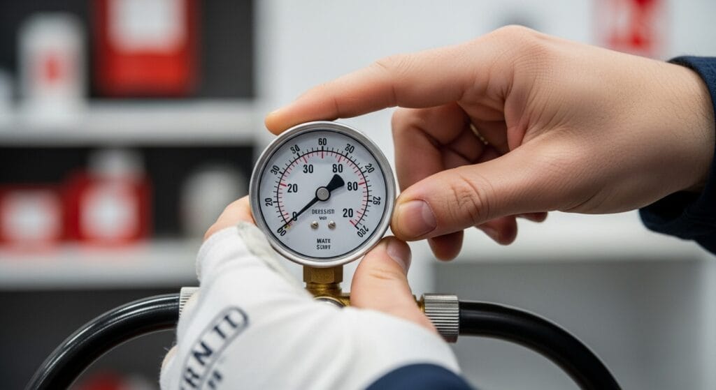 Maintenant d'un extincteur pression permanente